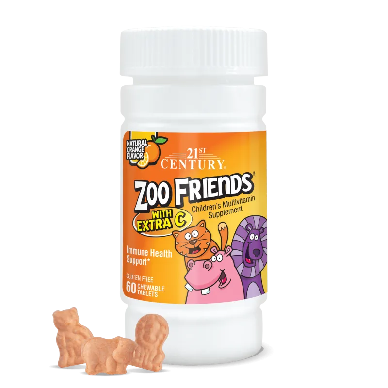 21st Century Zoo Friends Multi + Extra C Chewable